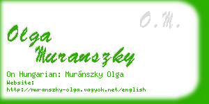 olga muranszky business card