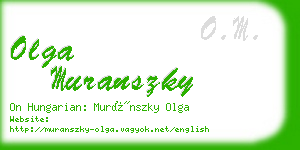 olga muranszky business card